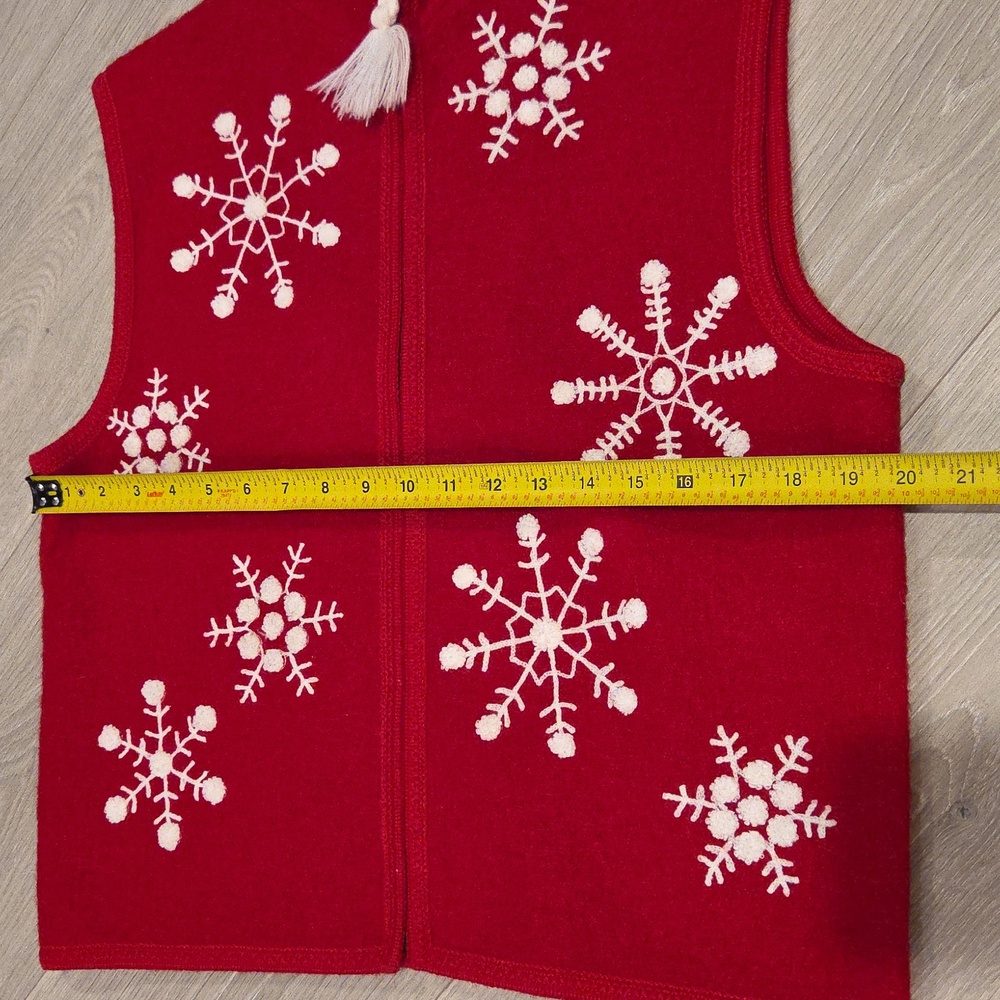Lisa International 100% Boiled Wool Festive Vest - Picture 3 of 3